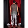 Lars Amadeus Men's Party Round Neck Sheer See Through Glitter Sleeveless Shining Tank Top - 3 of 4