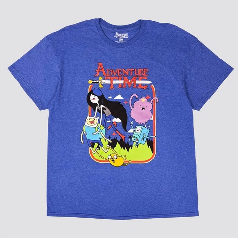 Men's Adventure Time Short Sleeve Graphic T-Shirt - Heathered Blue S