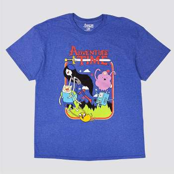 Men's Adventure Time Short Sleeve Graphic T-Shirt - Heathered Blue