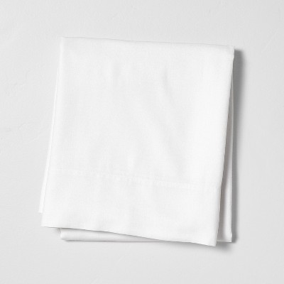 Full Linen Blend Flat Sheet White - Casaluna™ : Target