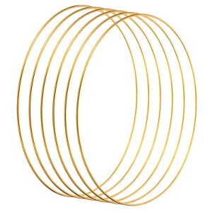 Unique Bargains Metal DIY Macrame Craft Activity Kits Dream Catcher Rings 6 Pcs - 1 of 4