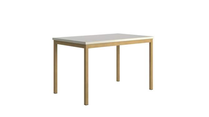 Devoe Faux Marble Top and Metal Base Dining Table White/Gold - Inspire Q, 2 of 8, play video