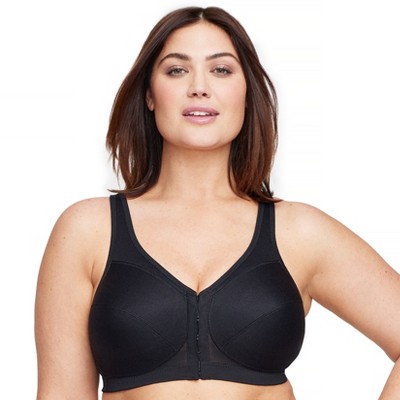 Glamorise Womens MagicLift Active Support Wirefree Bra 1005 Black 42H