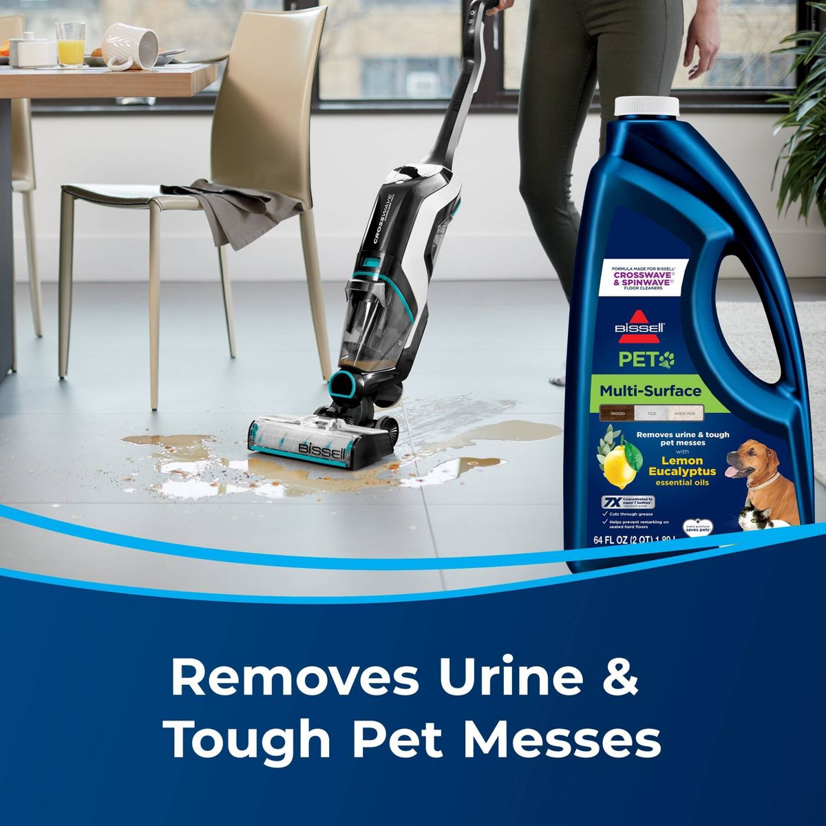 BISSELL 64oz Multi-Surface Pet with citrus - 34441: Carpet Cleaner Solution, Removes Dirt & Stains, Lemon & Eucalyptus Scent - thumbnail 9