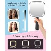FamiHomii Lightweight, Durable, Portable Handheld Mirror with 3-Color dimmable Lights, Perfect for Hair Styling and Shaving.Battery Operated - 2 of 4