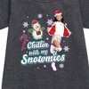 Nickelodeon Chillin With My Snowmies Graphic Short Sleeve Fleece Dress - Heather Charcoal - 2T - 2 of 3