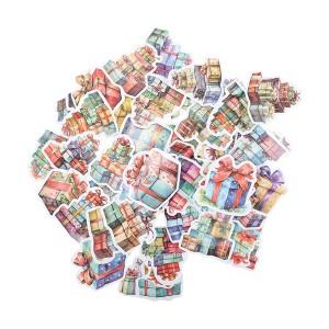 Unique Bargains Waterproof Nordic Christmas Stickers Colorful 1.57"-3.15" 50 Pcs - 1 of 4