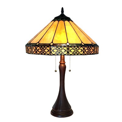 Chloe Lighting Eleanor Tiffany-style 2 Light Mission Table Lamp 16" Shade