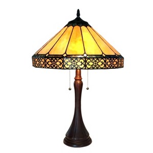Chloe Lighting Eleanor Tiffany-style 2 Light Mission Table Lamp 16" Shade - 1 of 3