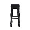 Powell Set of 2 24" Lydia Backless Saddle Counter Height Barstools Black Company: Rubberwood Frame, Fixed Height - 4 of 4