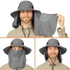 SUN CUBE Fishing Hat for Men with UV Sun Protection Wide Brim, Face Cover, Neck Flap - Hiking Safari Outdoor UPF50+ - 2 of 4