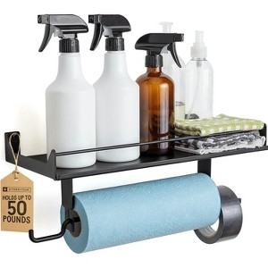Heavy Duty Wall Mounted Paper Towel Holder for Garage and Workshop, Space-Saving Tool Organizer - 1 of 4