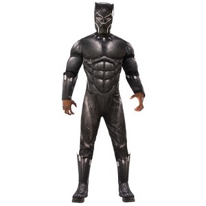 Men's Deluxe Muscle Black Panther Costume - 1 of 2