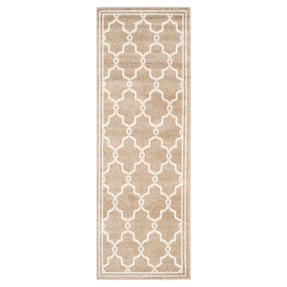 Prato 2'3inx7' Indoor/Outdoor Runner - Wheat/Beige - Safavieh