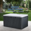 Aoodor 85 Gallon Deck Box, Outdoor Storage Box, Waterproof & Weather-Resistant Lockable, Patio Bench Storage Box for Cushion, Garden Tools - 2 of 4