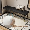 Vynxaria 59" Shoe Bench - Faux PU Cushion for Bedroom,Fitting room, Storage room, Dining room, Living room, Black - 4 of 4