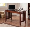AFI Mission Wood Writing Desk with Drawers and USB Walnut: Modern Style, Scratch-Resistant, No Tools Assembly - 2 of 4