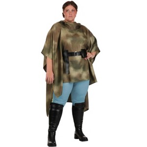 HalloweenCostumes.com Plus Size Star War Deluxe Endor Battle Leia Women's Costume | Star Wars Costumes - 1 of 4