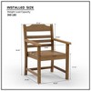 PAGED 2PC Patio Dining Chairs,Outdoor Dining Chairs with Armrest,Modern Chairs Suitable for Patio,Garden - 3 of 4