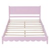 NicBex Retro Style Full/Queen Size Platform Bed Frame with Rectangular Headboard,Solid Wood Slats Support,No Box Spring Needed,Easy Assembly,Pink - 3 of 4