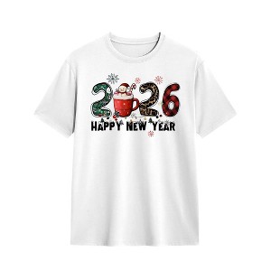 Fioneca Men's 2026 Happy New Year Graphic t-Shirt Funny Design With Champagne - 1 of 4