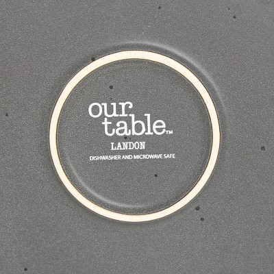 10.5'' Truffle Gray Ceramic Dinner Plate Set