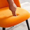 Sapphtopaz Dining Chairs Set of 4 Velvet Upholstered Side Chairs with Curved Lines Backrest and Metal Legs Chair for Dining Room, Living Room - 4 of 4