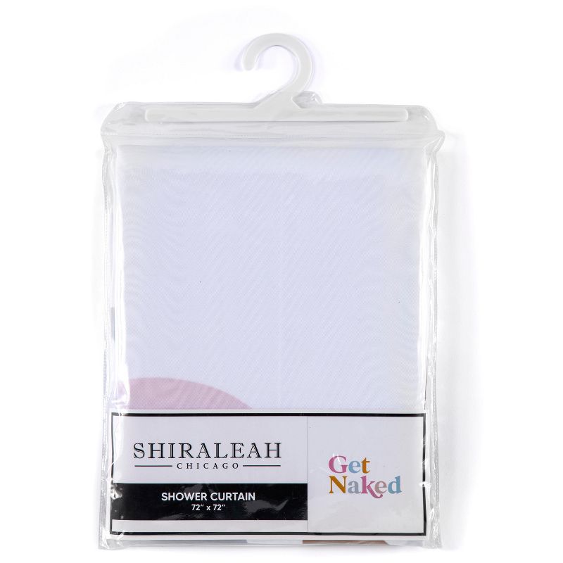 Shiraleah "Get Naked" White Shower Curtain, 3 of 6