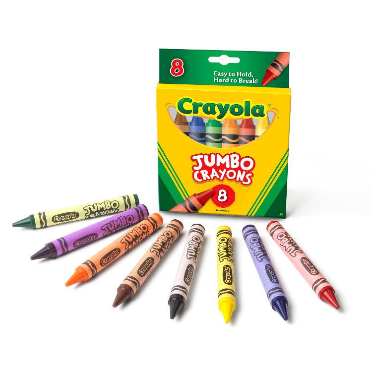 Crayola 8ct Jumbo Crayons Toddler School Supplies Classroom Essentials for Preschool Teachers Large Coloring Crayons Ages 3+, 3 of 4