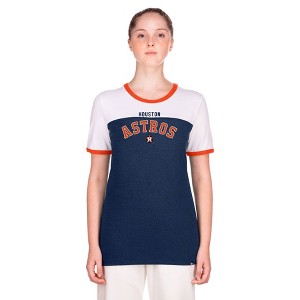 MLB Houston Astros Women's Bi-Blend Ringer T-Shirt - 1 of 4