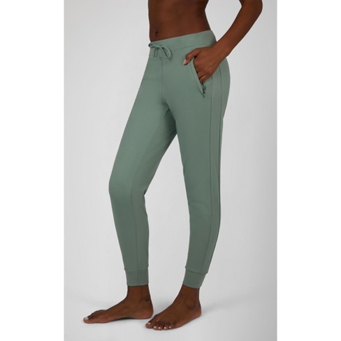 Lux Side Pocket Straight Leg Joggers In Military Green
