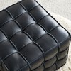 Airsurfer Modern Leather Tufted Cube Ottoman, Faux Leather Upholstered Footrest Stool for Living Room or Bedroom - 4 of 4