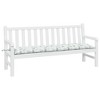 vidaXL Garden Bench Cushion Leaf Pattern 70.9 in.x19.7 in.x2.8 in. Oxford Fabric - 3 of 4