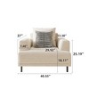 Gaoyangjiaju 40.55 Inch Linen Armchair with Metal Legs for Living Room - 2 of 4