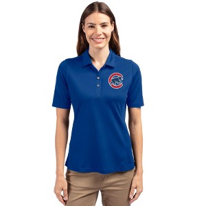 Chicago Cubs Cutter & Buck Virtue Eco Pique Recycled Womens Polo - 1 of 1