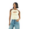 A&W Logo Women's White Crew Neck Short Sleeve Baby Raglan Tee - 2 of 3