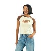 A&W Logo Women’s White Crew Neck Short Sleeve Baby Raglan Tee - image 2 of 3