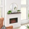 Aghana Digitals 48" Walnut Brown Fir Wood Fireplace Mantel Shelf with Invisible Bracket, Solid Wood - 2 of 4