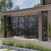 PexFix 72 in. x 47 in. Outdoor Privacy Rectangle Screen Galvanized Steel Panel Divider in Black - 3 of 4