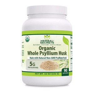 Herbal Secrets Organic Whole Psyllium Husk Powder 16 Oz - 1 of 1