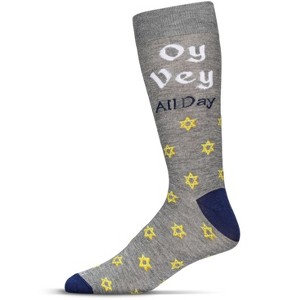 Memoi Men's Oy Vey All Day Bamboo Crew Socks - 1 of 3