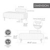 Kumasinova 49.6" Sofa Ottoman Bench with Adjustable Backrest,2-Seater Ottoman Foot Rest with Metal Legs,End of Bed Storage Bench for Bedroom,Entryway - 3 of 4