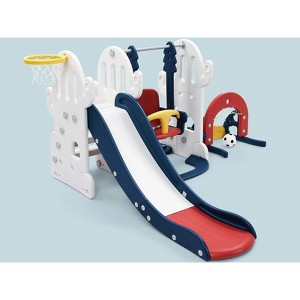 7 in 1 Toddler Slide and Swing Set, Kids Slide Climber for Toddlers 1-3 - 1 of 4