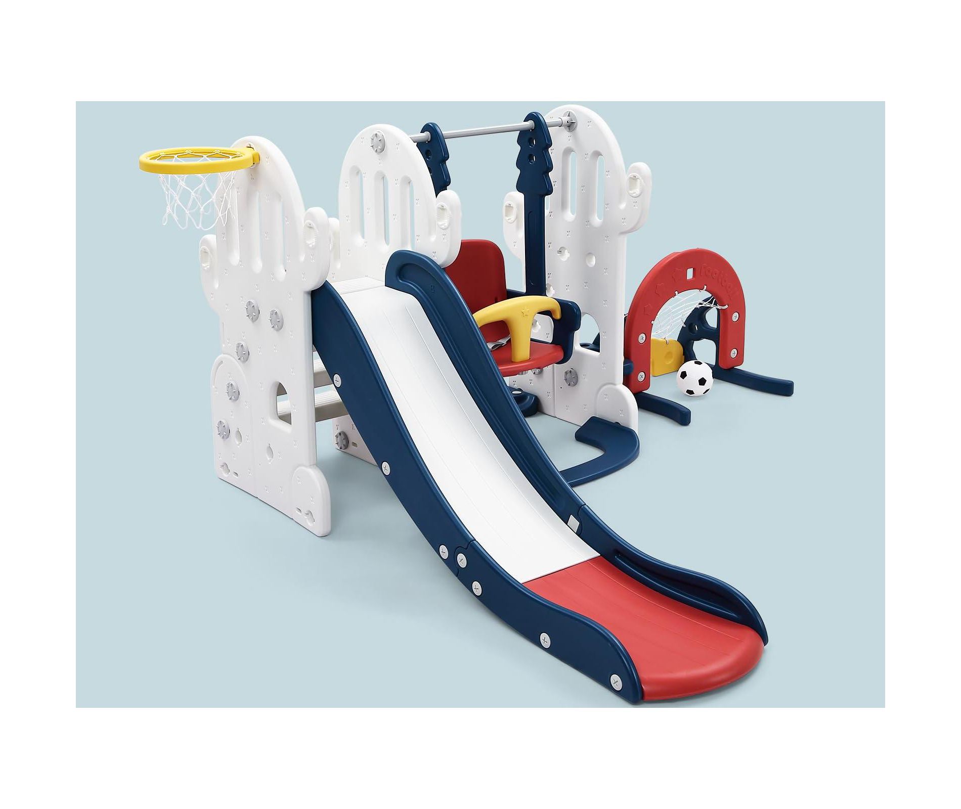 7 in 1 Toddler Slide and Swing Set, Kids Slide Climber for Toddlers 1-3