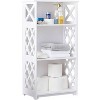 Kings Brand Furniture - Aston 3 Tier Open Storage Shelves, for Bedroom Living Room Bathroom Office, White - 2 of 3