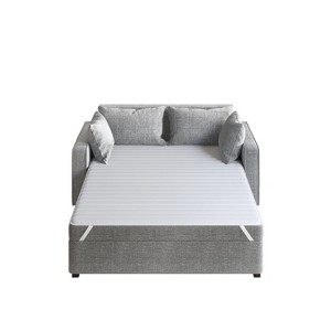 Gracie Mills Nigel Plush Channel Quilted Microfiber Sofa Bed Mattress Pad - 1 of 4