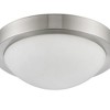 Chloe Lighting Dom Transitional 2 Light Bushed Nickel Flushmount Ceiling Fixture 13" Wide - 3 of 4