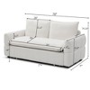 NicBex Couches for Living Room 3-Seater Sofa 3 in 1 Pull Out Couch Bed Comfy Teddy Upholstered Sofa with Chaise for Bedroom - 3 of 4