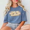 Simply Sage Market Women's Find Me In The Garden Short Sleeve Garment Dyed Tee - 2 of 4