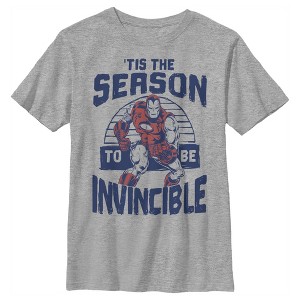 Boy's Marvel Iron Man Season To Be Invincible T-Shirt - 1 of 4